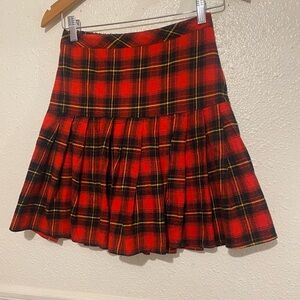 Hello Kitty Red Plaid Skater Skirt Size 10-12